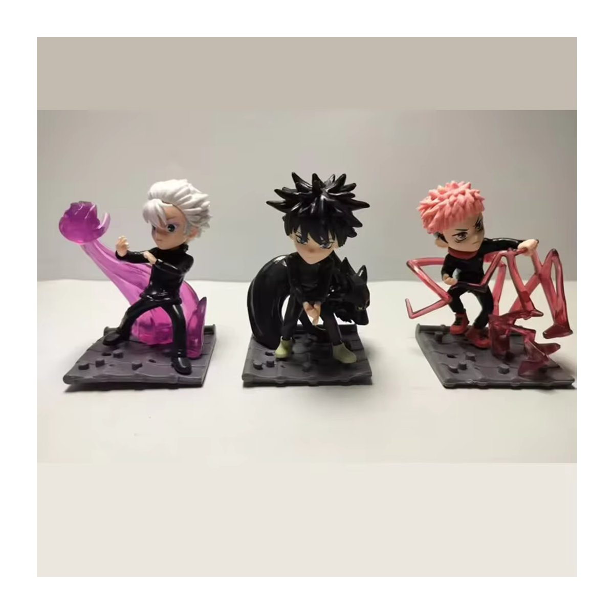 6-teiliges Anime Jujutsu Kaisen Figuren-Set von Bandai mit Itadori Yuji, Gojo Satoru und Megumi in mehrfarbiger Ausführung aus Kunststoff - Bild 3