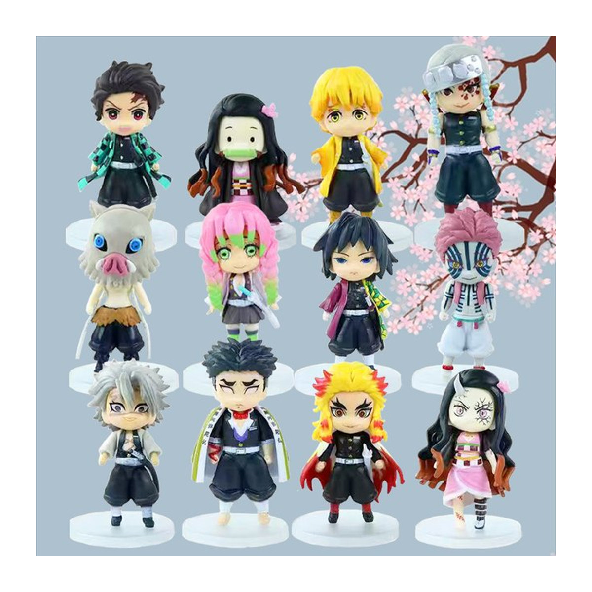 6-teiliges Set Anime Demon Slayer Figuren von Bandai, mehrfarbig, Höhe: 9,5 cm - Bild 1