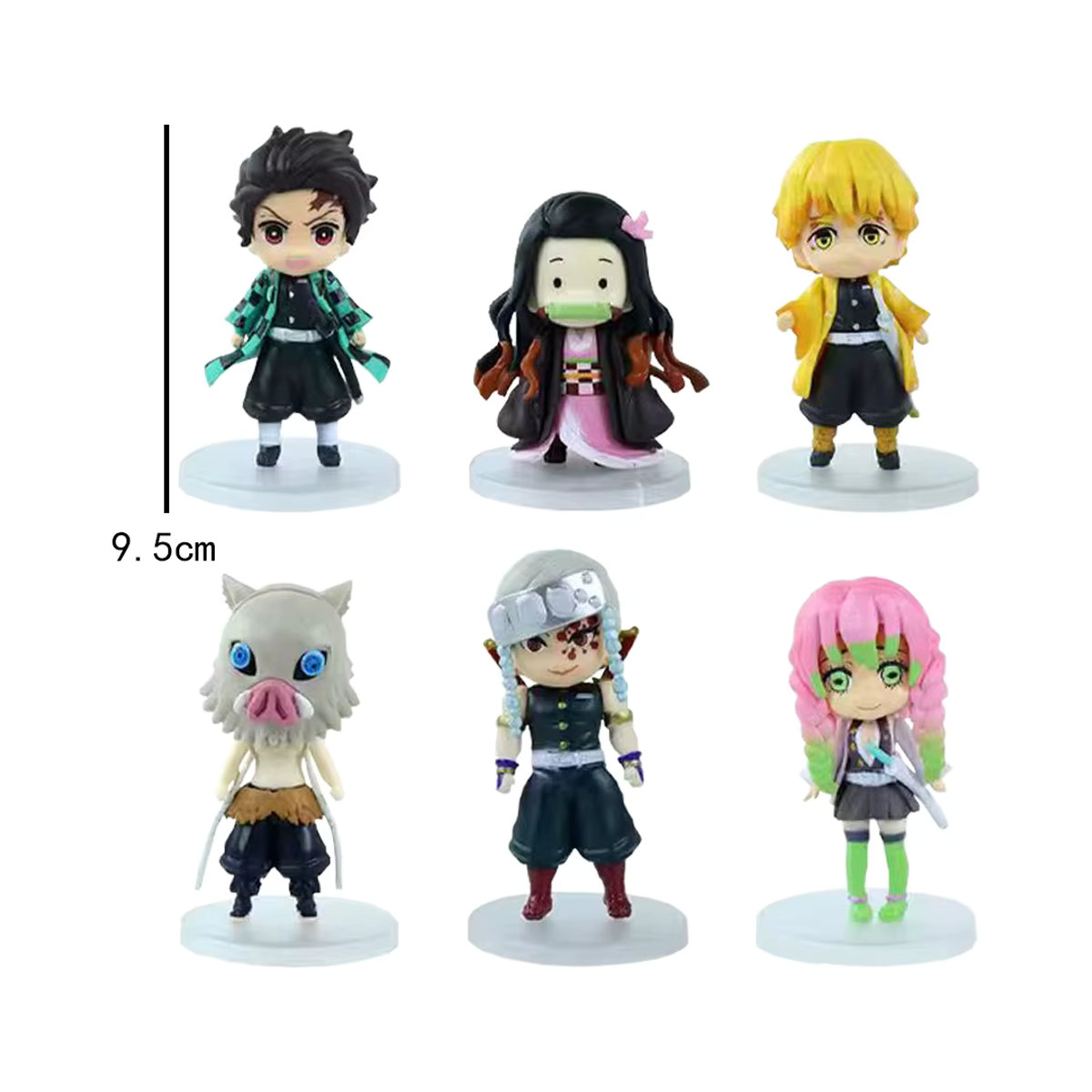 6-teiliges Set Anime Demon Slayer Figuren von Bandai, mehrfarbig, Höhe: 9,5 cm - Bild 2
