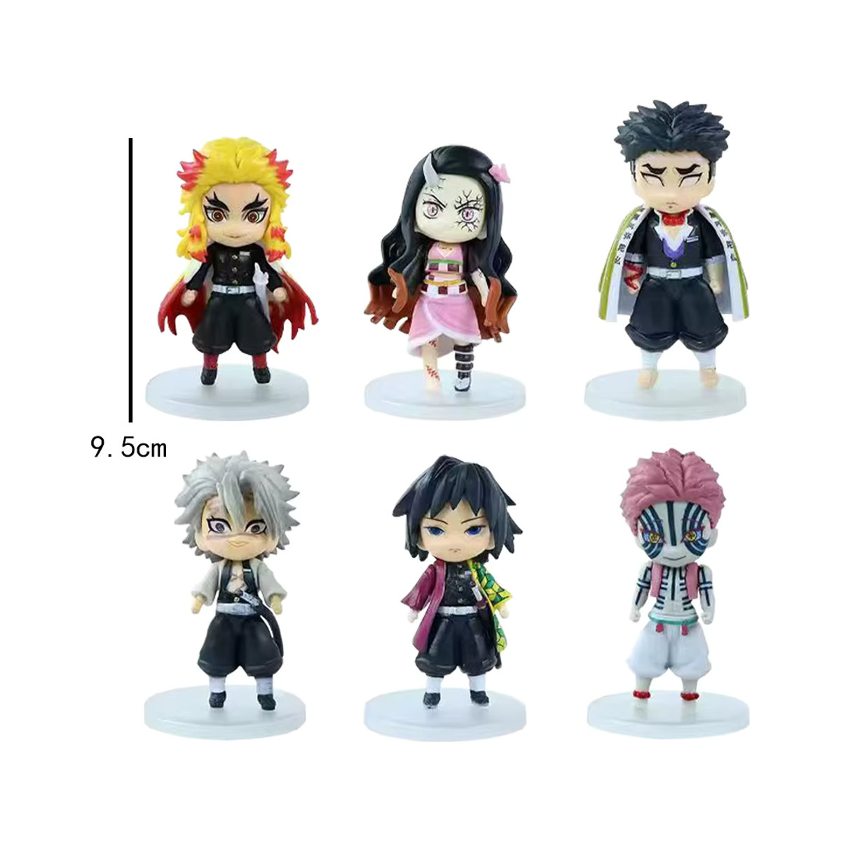6-teiliges Set Anime Demon Slayer Figuren von Bandai, mehrfarbig, Höhe: 9,5 cm - Bild 3