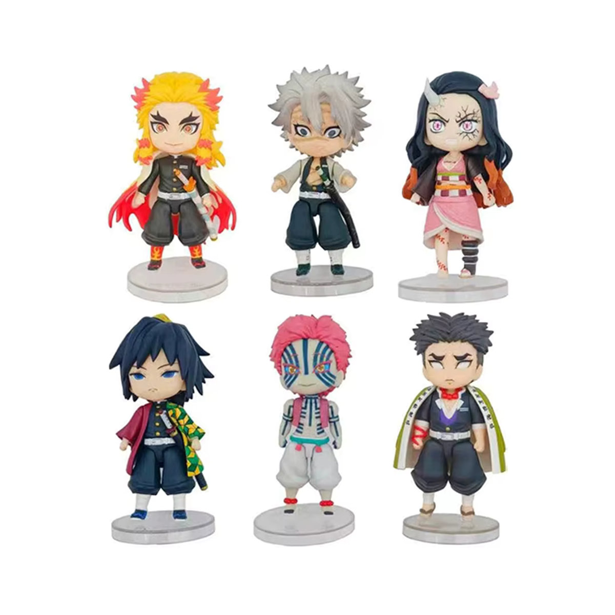 6-teiliges Set Anime Demon Slayer Figuren von Bandai, mehrfarbig, Höhe: 9,5 cm - Bild 4