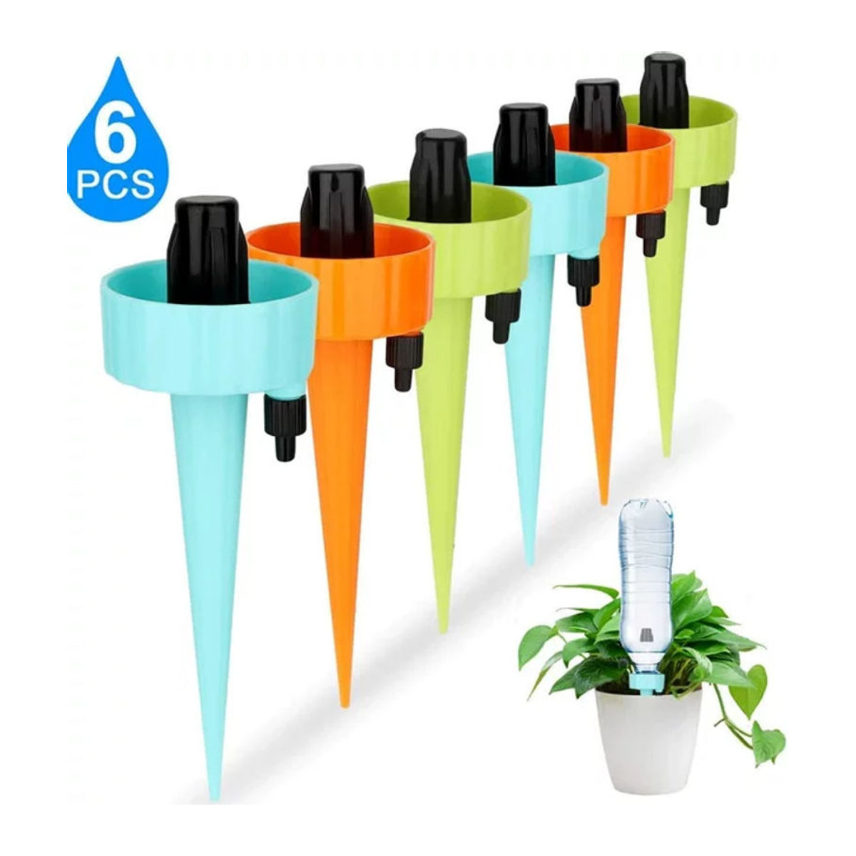 6-teiliges Set Tropfbewässerung für Blumen und Pflanzen, Automatisches Bewässerungssystem für Zuhause und Gewächshaus - Bild 1