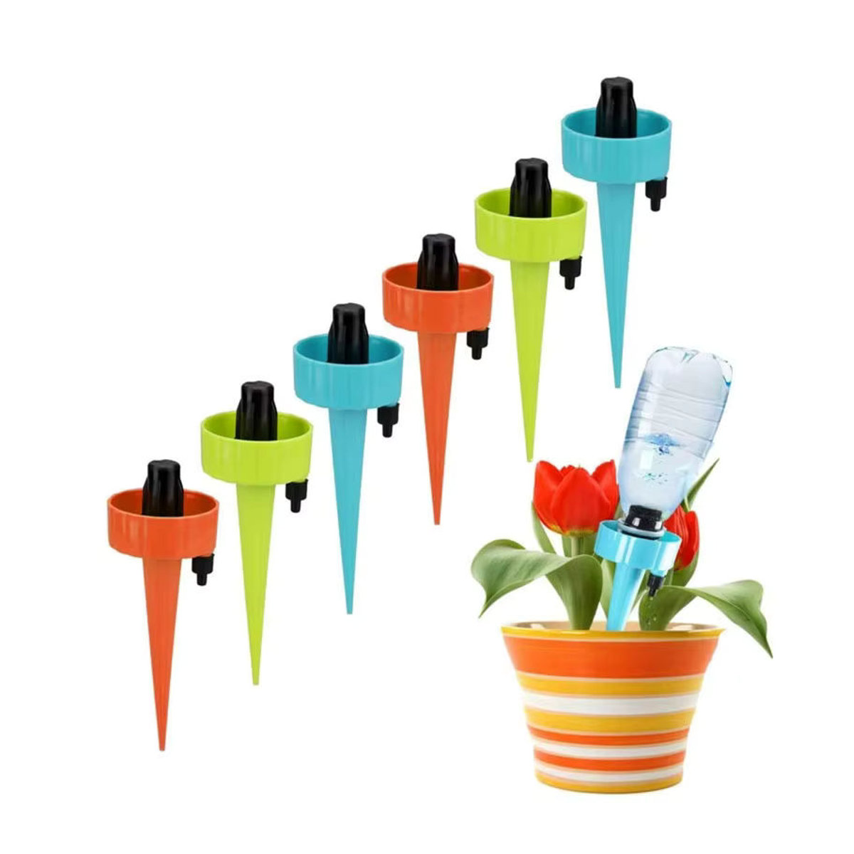 6-teiliges Set Tropfbewässerung für Blumen und Pflanzen, Automatisches Bewässerungssystem für Zuhause und Gewächshaus - Bild 2