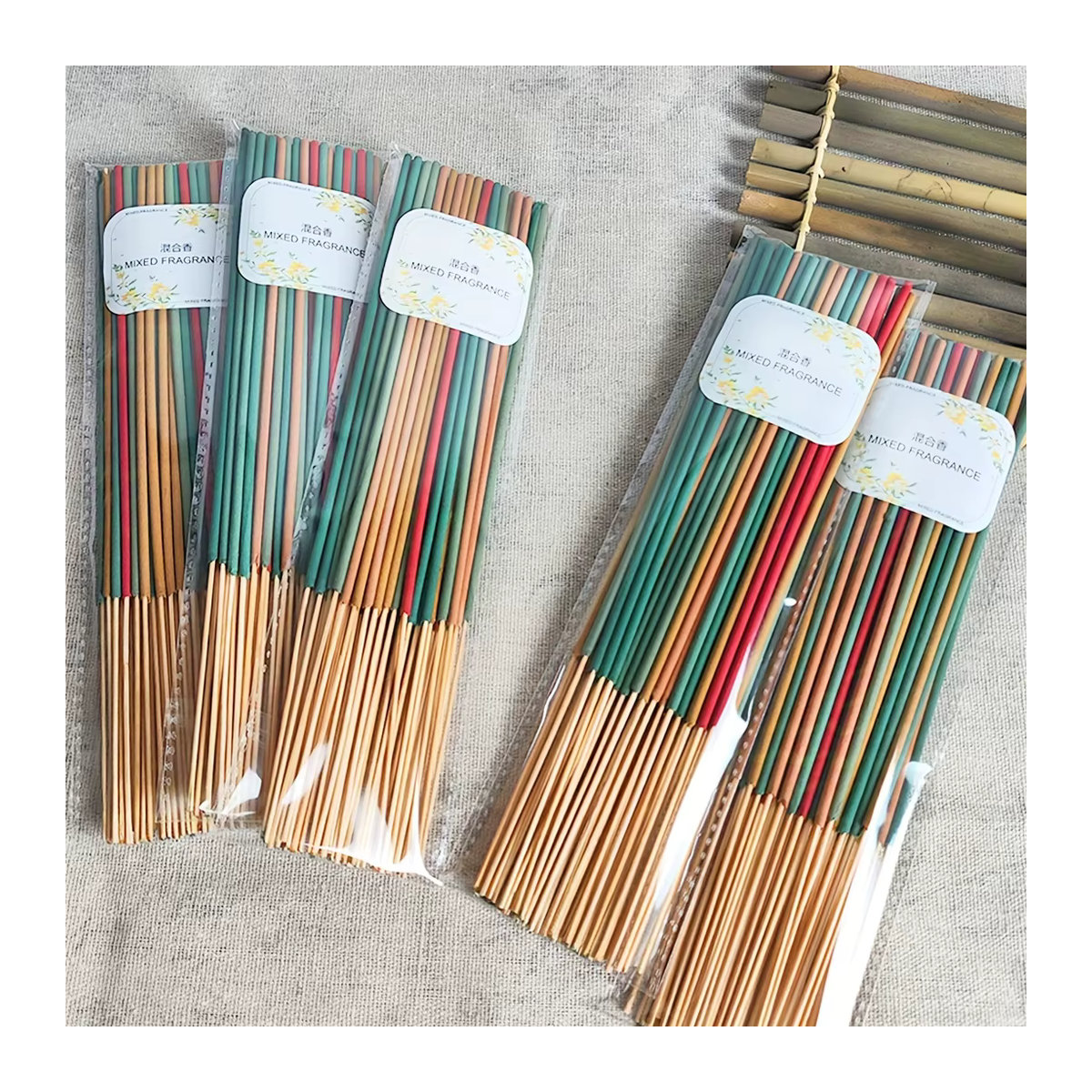 60 Premium-Aromatherapie-Sticks Set mit 6 Düften wie Drachenblut, Jasmin und Salbei in Mehrfarbig für Yoga, Meditation und Entspannung - Bild 2
