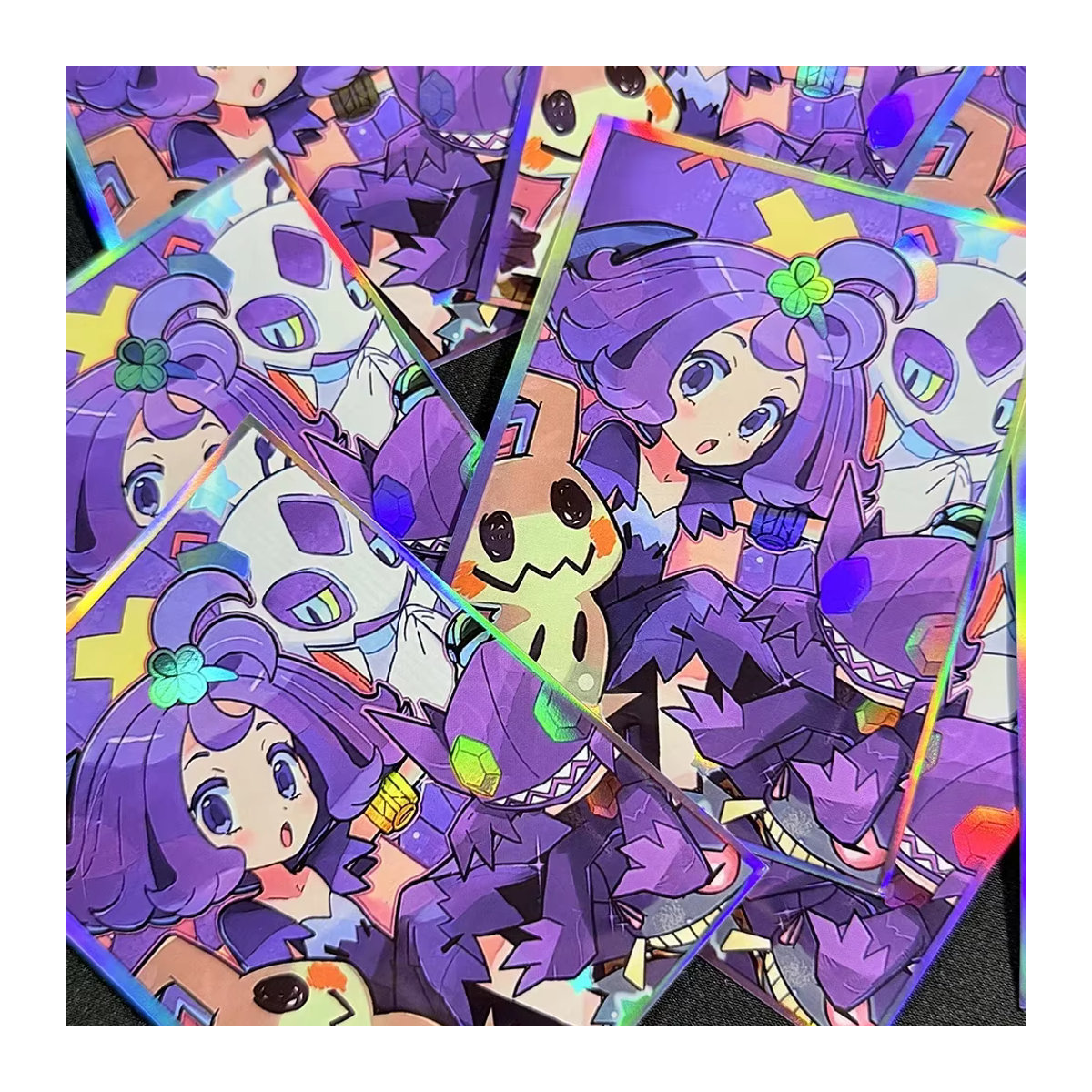 60 Stück Acerola Kartenhüllen von Bandai mit Cartoon Animation Design, mehrfarbig, B: 6,7 cm x H: 9,2 cm - Bild 2