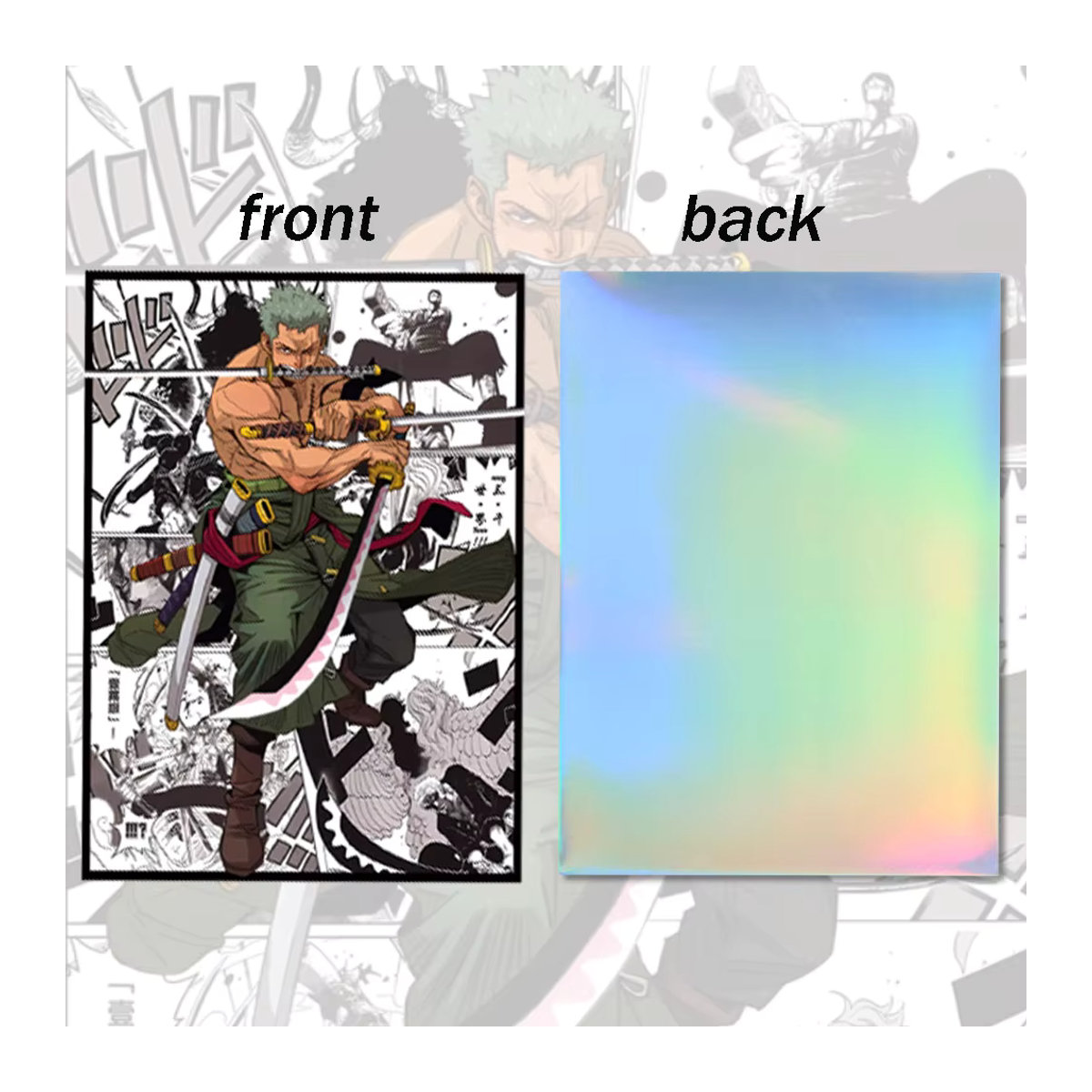 60 Stück One Piece Anime Kartenhüllen von Bandai in Multicolor mit Abstract Illustration für PTCG und TCG, B: 6,6 cm, H: 9,1 cm - Bild 3