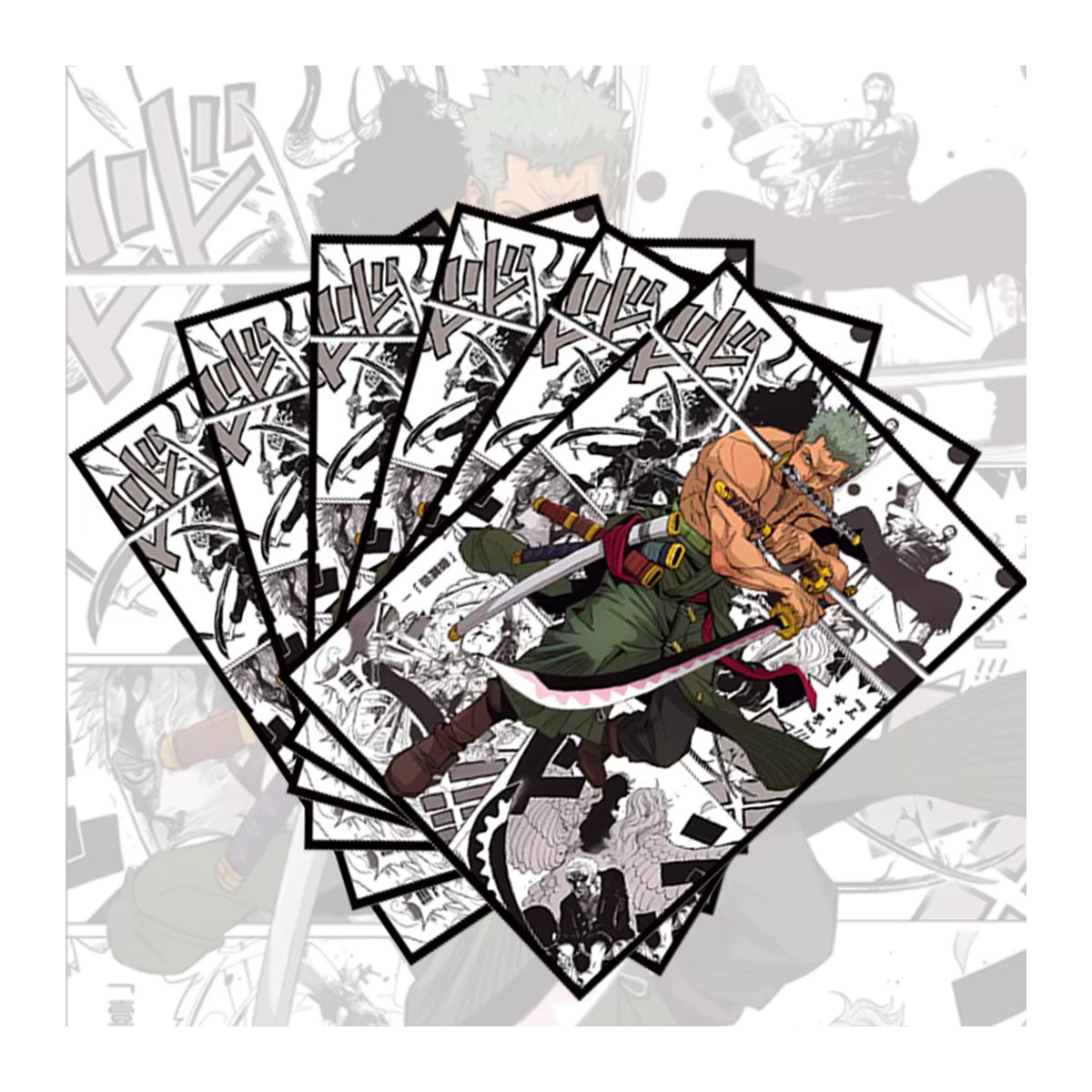 60 Stück One Piece Anime Kartenhüllen von Bandai in Multicolor mit Abstract Illustration für PTCG und TCG, B: 6,6 cm, H: 9,1 cm - Bild 4
