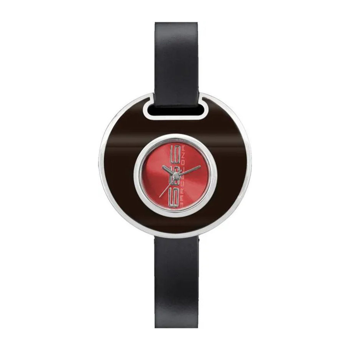 666 BARCELONA Damenuhr 666-284 in Schwarz mit Quarzwerk und Lederarmband - Bild 1