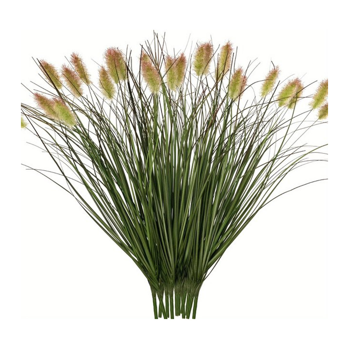 6er Pack künstliches Schilfrohrgras in Grün zur Dekoration für dein Zuhause und deinen Garten - Bild 1