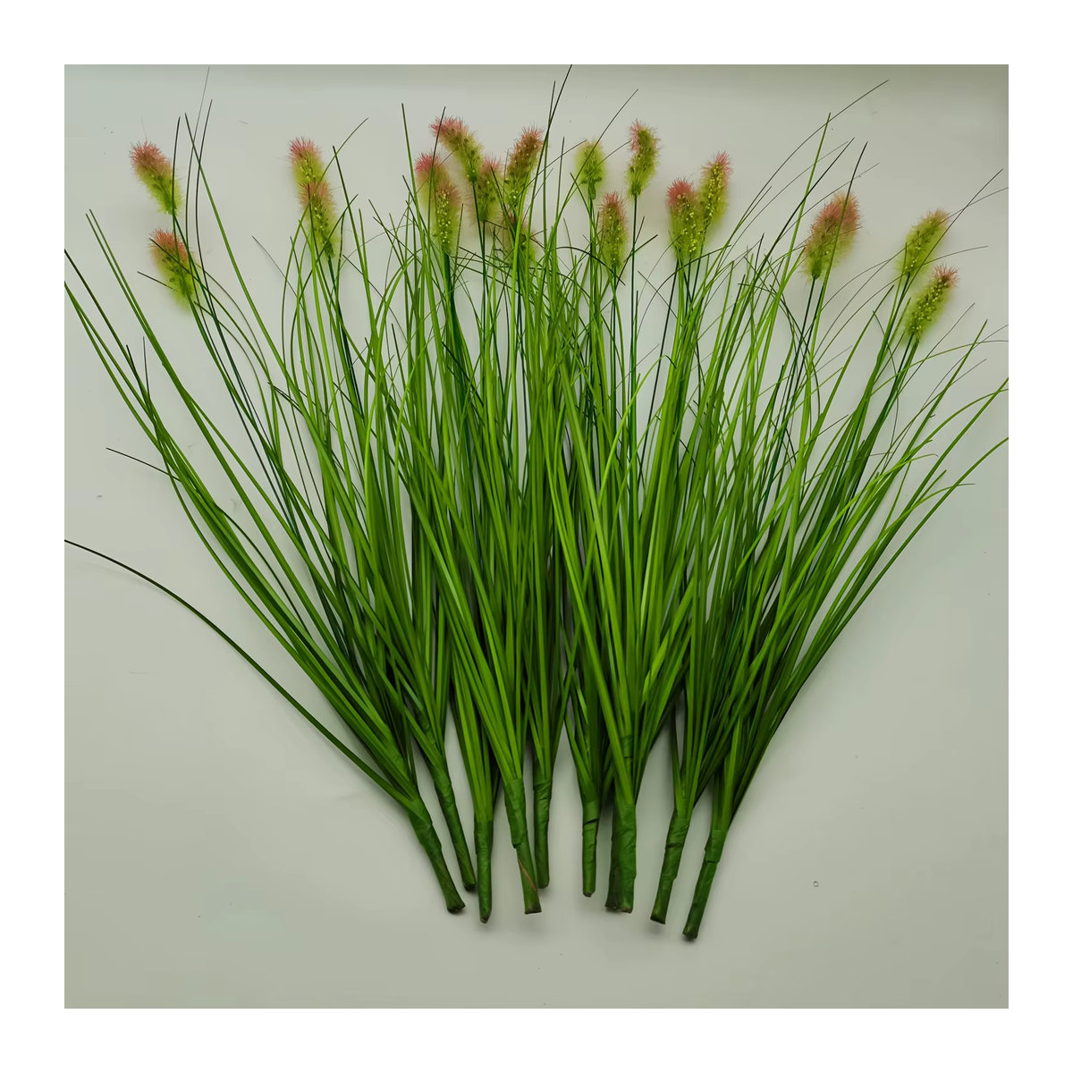 6er Pack künstliches Schilfrohrgras in Grün zur Dekoration für dein Zuhause und deinen Garten - Bild 6