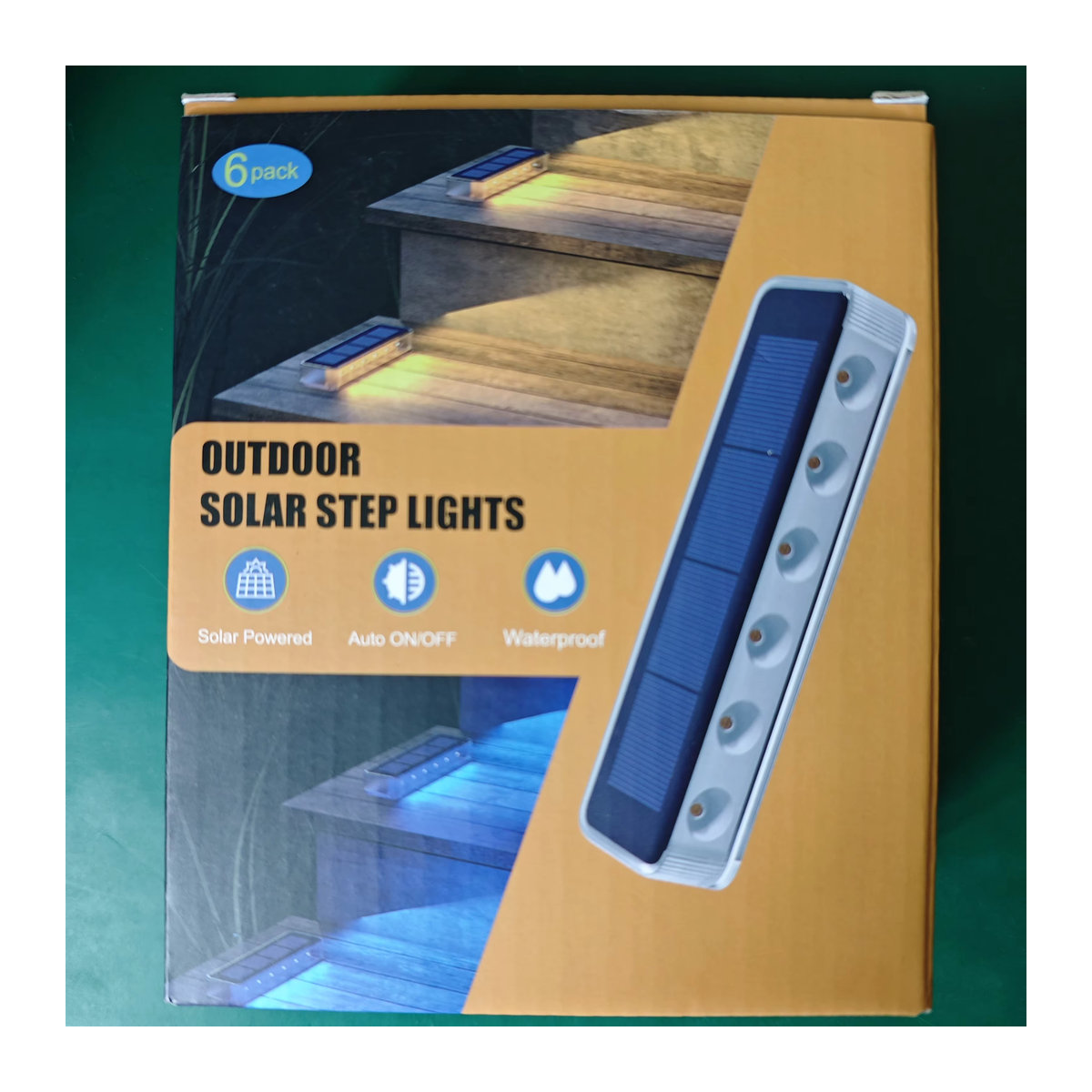 6er Pack Solar-LED-Treppenleuchten Yilaie IP68 wasserdicht mit Linse und Anti-Diebstahl-Design in Silber aus Polycarbonat für Garten und Außenbereich - Bild 5