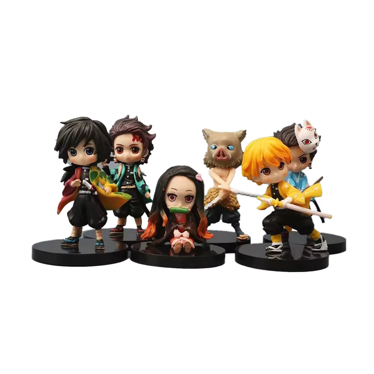 6er Set Bandai Anime Figuren Demon Slayer Qposket PVC Modelle in Mehrfarbig - Bild 3
