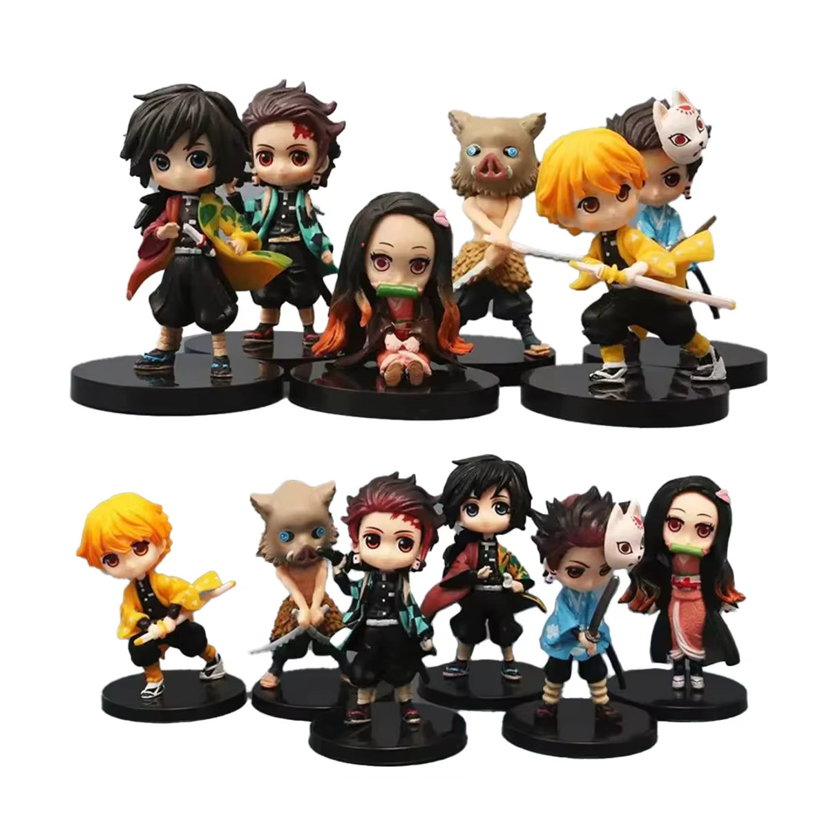 6er Set Bandai Anime Figuren Demon Slayer Qposket PVC Modelle in Mehrfarbig - Bild 5