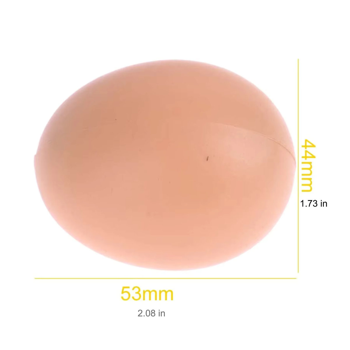 6er Set künstliche Eier aus Kunststoff in Beige für das Hühnernest oder zur Dekoration - Bild 4