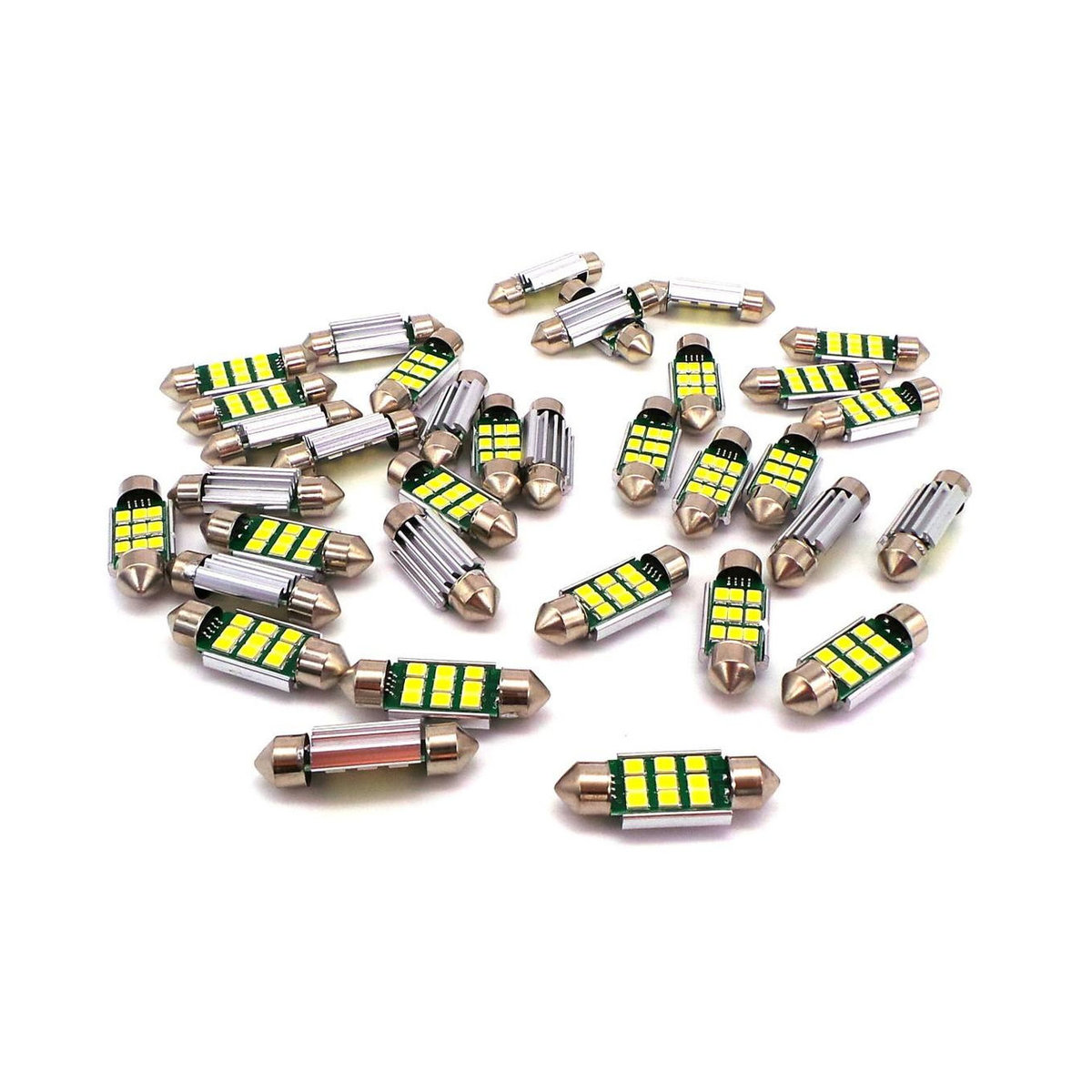 6er Set motoLEDy LED-Lampen SV8.5 12-24V CANBUS 42mm Kaltweiß für Off-Road Fahrzeuge - Bild 3