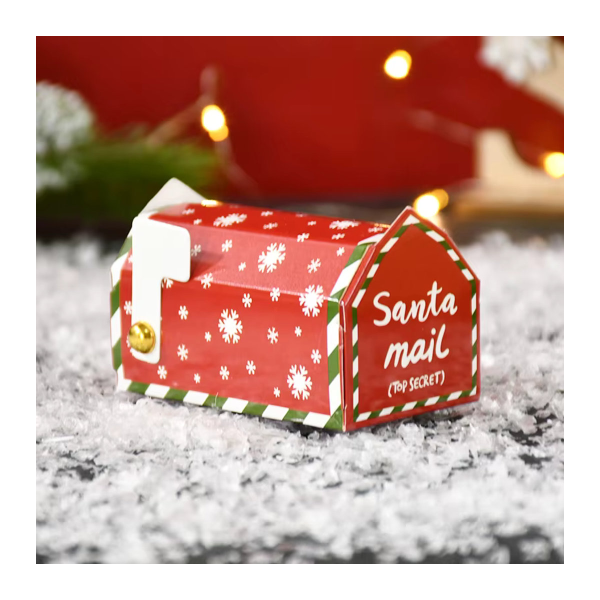 6er Set ZQNYCY Weihnachts Geschenkboxen in Briefkastenform aus Papier, mehrfarbig, für Süßigkeiten und Snacks - Bild 4