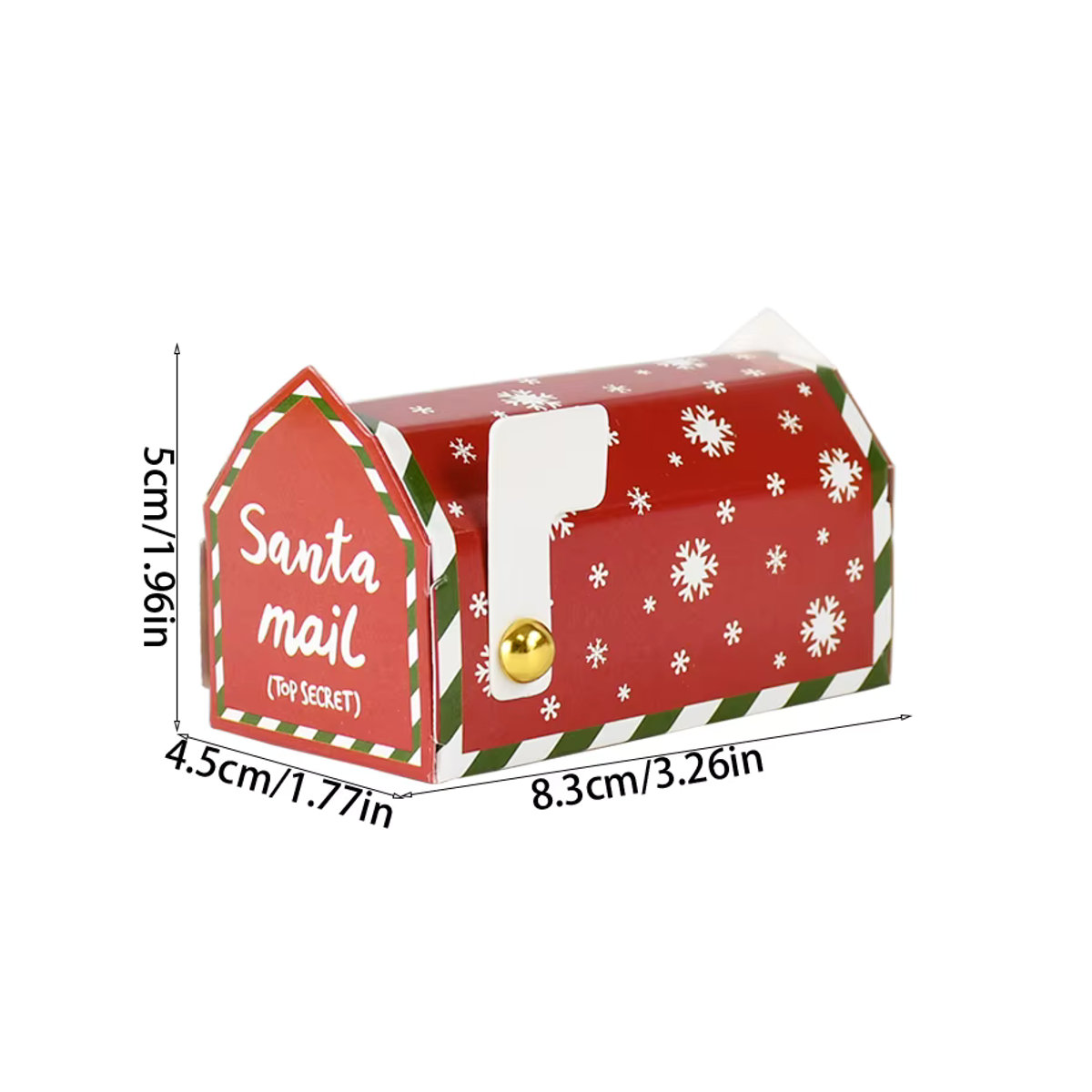 6er Set ZQNYCY Weihnachts Geschenkboxen in Briefkastenform aus Papier, mehrfarbig, für Süßigkeiten und Snacks - Bild 5