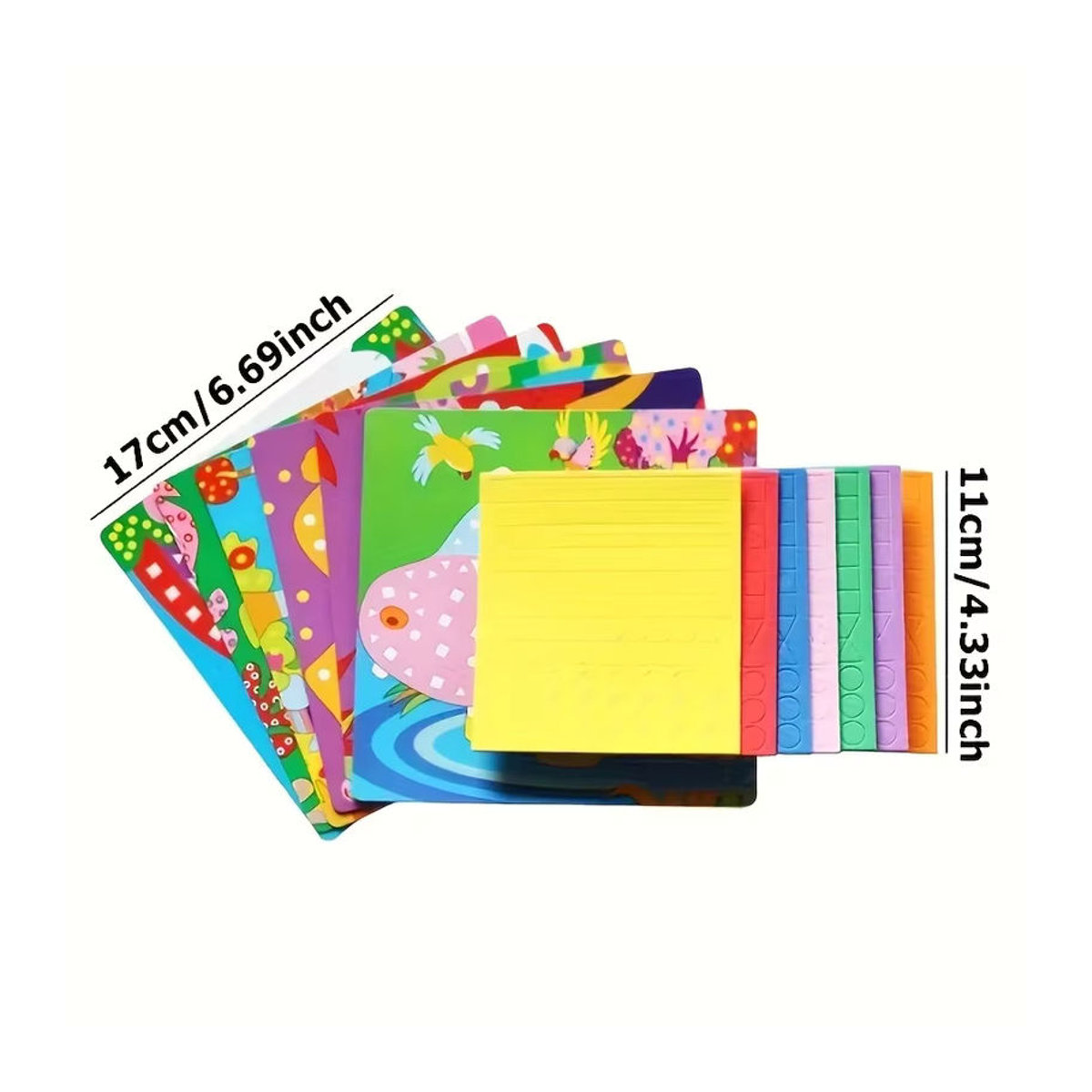 6er Set ZSY 3D EVA Mosaik Puzzles mit Cartoon Motiven wie Flugzeug, Auto und Tieren für Kinder zur Wanddekoration, Mehrfarbig - Bild 2