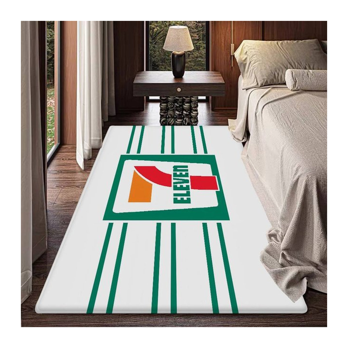 7-E-ELEVENS Fußmatte mehrfarbig, waschbar und rutschfest für Wohnzimmer, Sofa, Stühle oder Küche - Bild 1