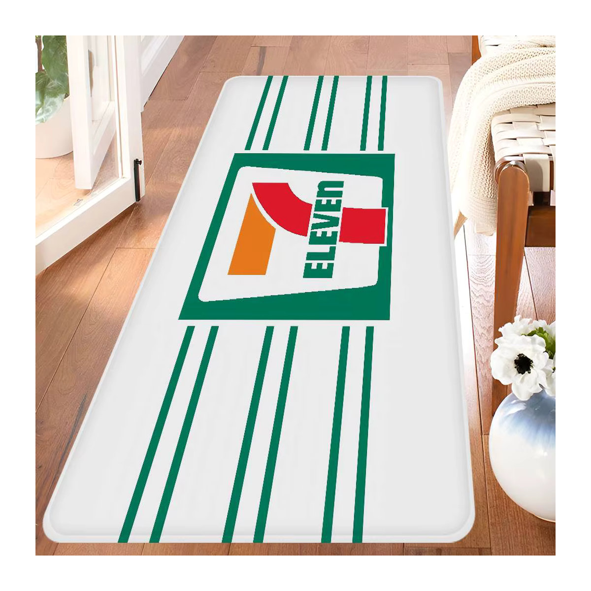 7-E-ELEVENS Fußmatte mehrfarbig, waschbar und rutschfest für Wohnzimmer, Sofa, Stühle oder Küche - Bild 2