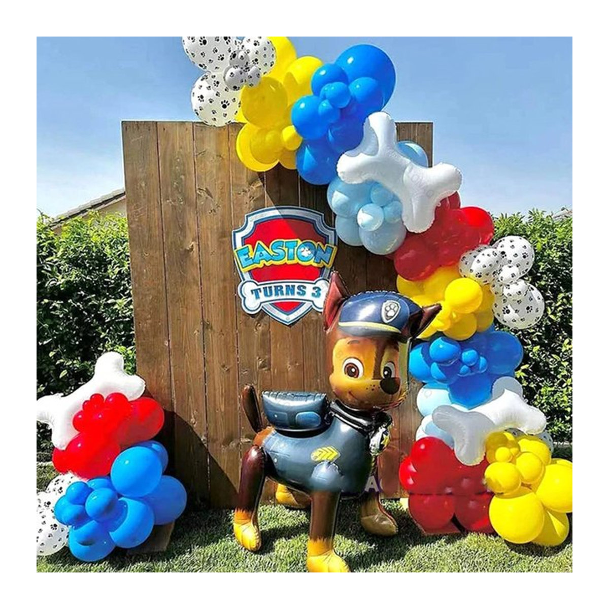 75 Stück Paw Patrol Luftballons Set mit Ryder, Chase, Skye und Everest als bunte Aluminium-Folienballons für Kindergeburtstage und Partydeko - Bild 1