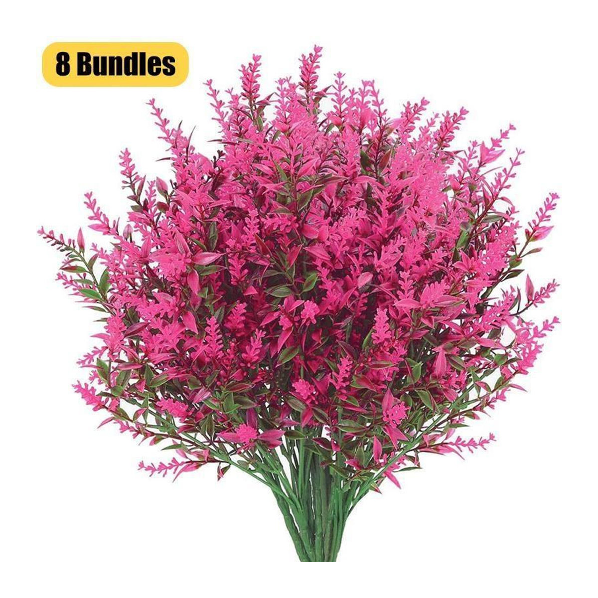 8 Bündel künstlicher Lavendel in Lila von yuyongzhi, wetterfeste Kunstblumen für Garten und Veranda, Höhe: 35 cm - Bild 11