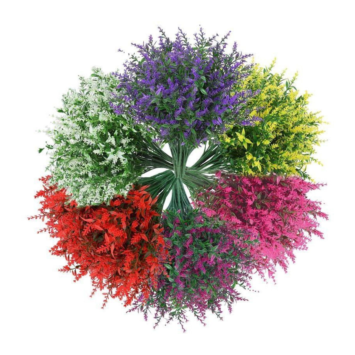 8 Bündel künstlicher Lavendel in Lila von yuyongzhi, wetterfeste Kunstblumen für Garten und Veranda, Höhe: 35 cm - Bild 2