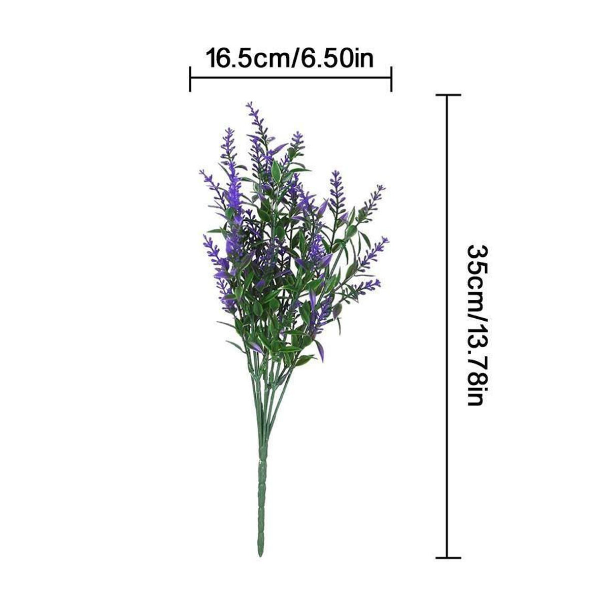 8 Bündel künstlicher Lavendel in Lila von yuyongzhi, wetterfeste Kunstblumen für Garten und Veranda, Höhe: 35 cm - Bild 3