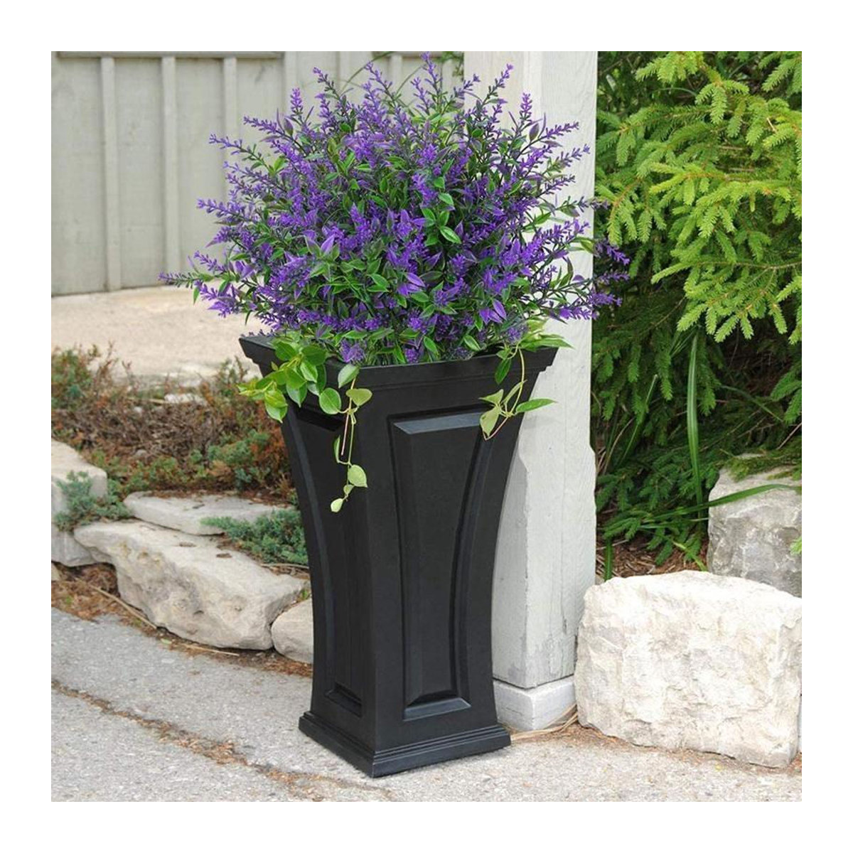 8 Bündel künstlicher Lavendel in Lila von yuyongzhi, wetterfeste Kunstblumen für Garten und Veranda, Höhe: 35 cm - Bild 5