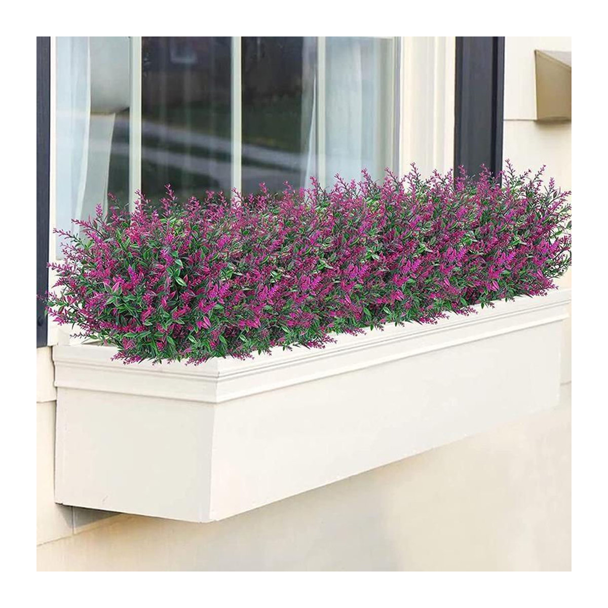 8 Bündel künstlicher Lavendel in Lila von yuyongzhi, wetterfeste Kunstblumen für Garten und Veranda, Höhe: 35 cm - Bild 6