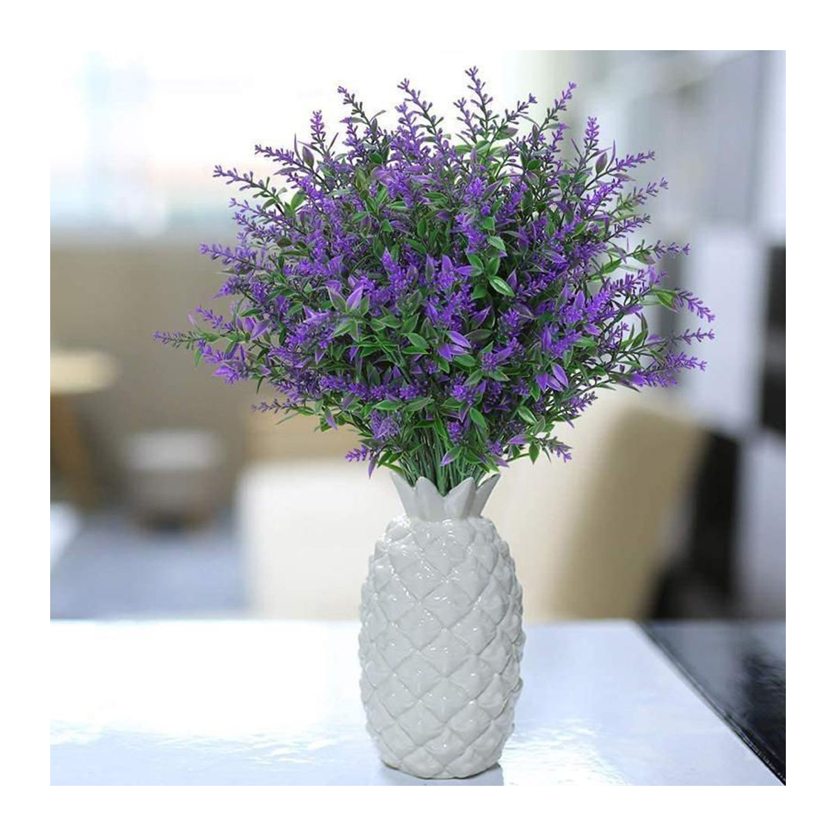 8 Bündel künstlicher Lavendel in Lila von yuyongzhi, wetterfeste Kunstblumen für Garten und Veranda, Höhe: 35 cm - Bild 7