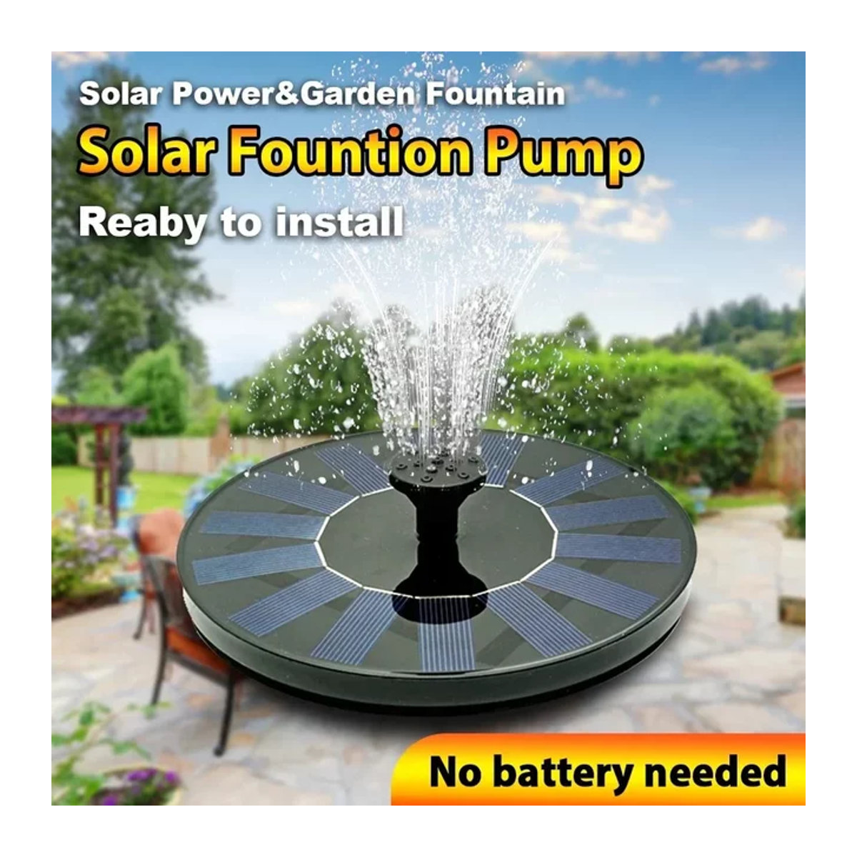 8 Schwimmende Solar-Düsenpumpen in Schwarz für Teiche, Gartenbäder und Vogelbäder, Durchmesser: 13 cm, 16 cm und 18 cm - Bild 1