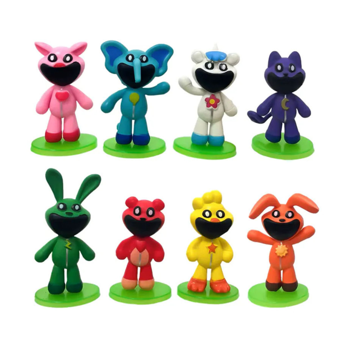 8 Stück Bandai Anime Smiling Catnap Spielfiguren aus PVC in Mehrfarbig als Desktop-Dekoration und Geschenk für Kinder - Bild 3
