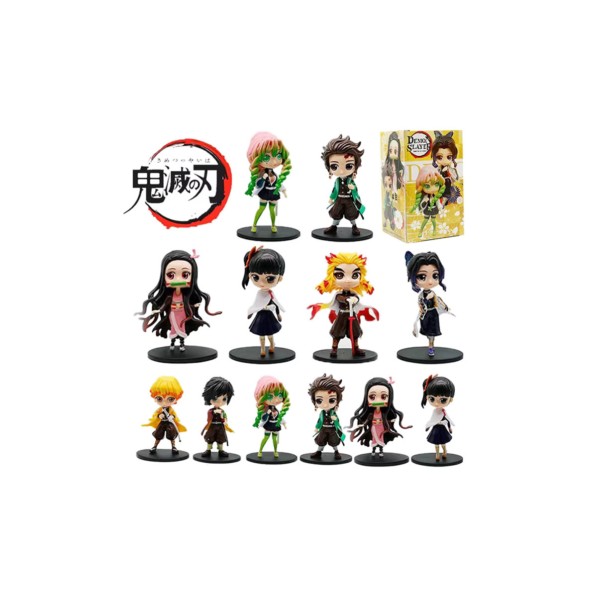 8 Stück Bandai Demon Slayer Blindbox Anime Figuren Set mit Tanjiro Kamado und Nezuko aus PVC in Mehrfarbig - Bild 4