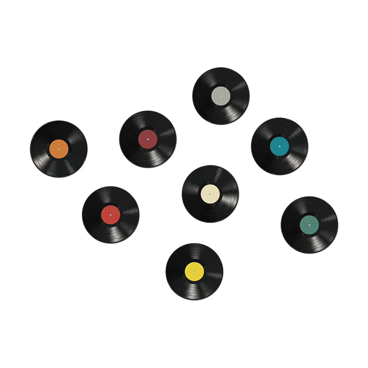 8 Stück LEENKEA Vinyl Schallplatte Wandaufkleber in Schwarz für moderne Wanddekoration im Wohnzimmer oder Restaurant - Bild 4