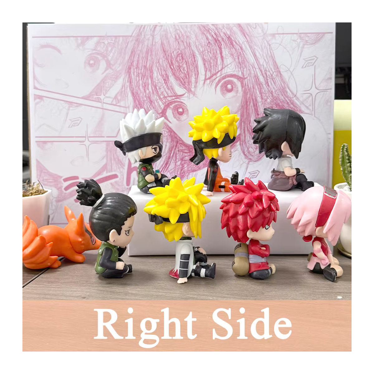 8-teiliges Anime Naruto Figuren Set von Bandai, mehrfarbige Q-Version Actionfiguren aus Kunststoff für Kinder - Bild 4