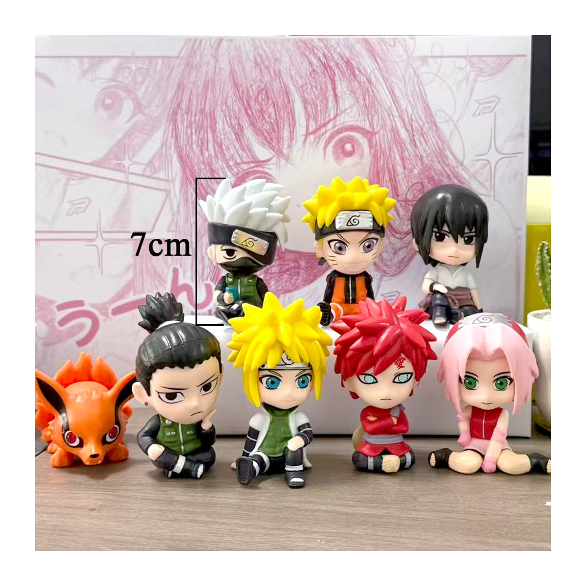 8-teiliges Anime Naruto Figuren Set von Bandai, mehrfarbige Q-Version Actionfiguren aus Kunststoff für Kinder - Bild 6