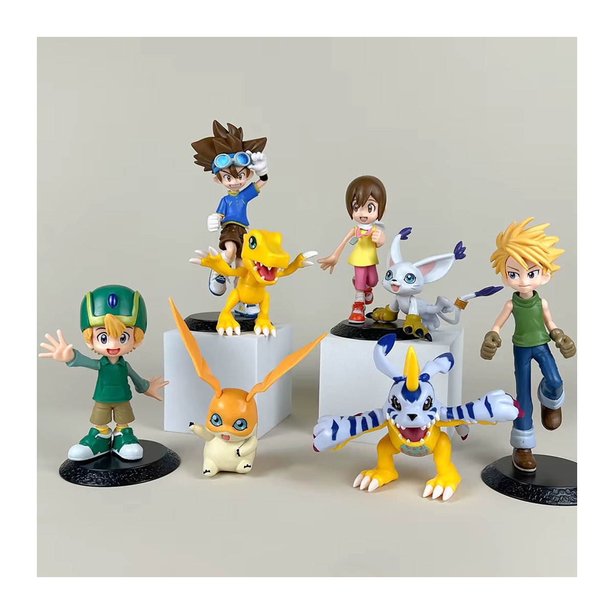 8-teiliges Bandai Digimon Adventure Actionfiguren-Set aus PVC, mehrfarbig - Bild 1