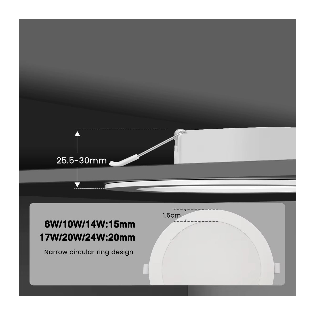 8er Set Gatetop LED Einbaustrahler in Weiß, flimmerfreie Deckenleuchten für Küche, Besprechungszimmer und Schlafzimmer - Bild 4