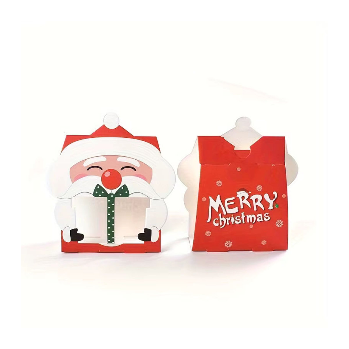 8er Set Weihnachtliche Santa Claus Geschenkboxen aus Papier für Süßigkeiten und Gebäck, Mehrfarbig - Bild 5