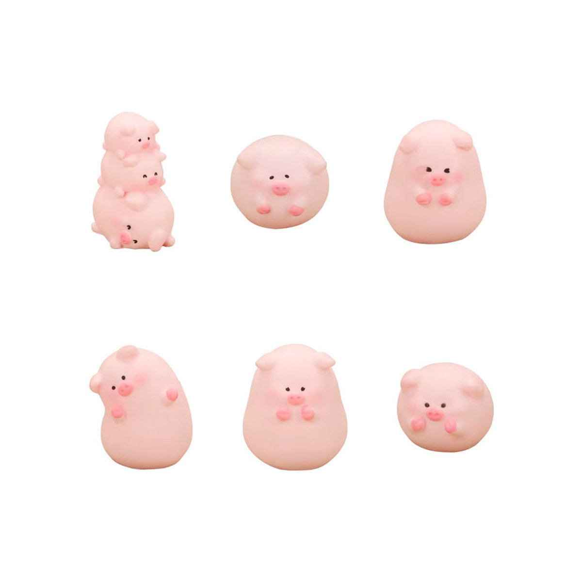 9 Stück rosa Schwein Miniatur Figuren aus Kunststoff für Bonsai, Mikrolandschaft und Fairy Garden Dekoration - Bild 3
