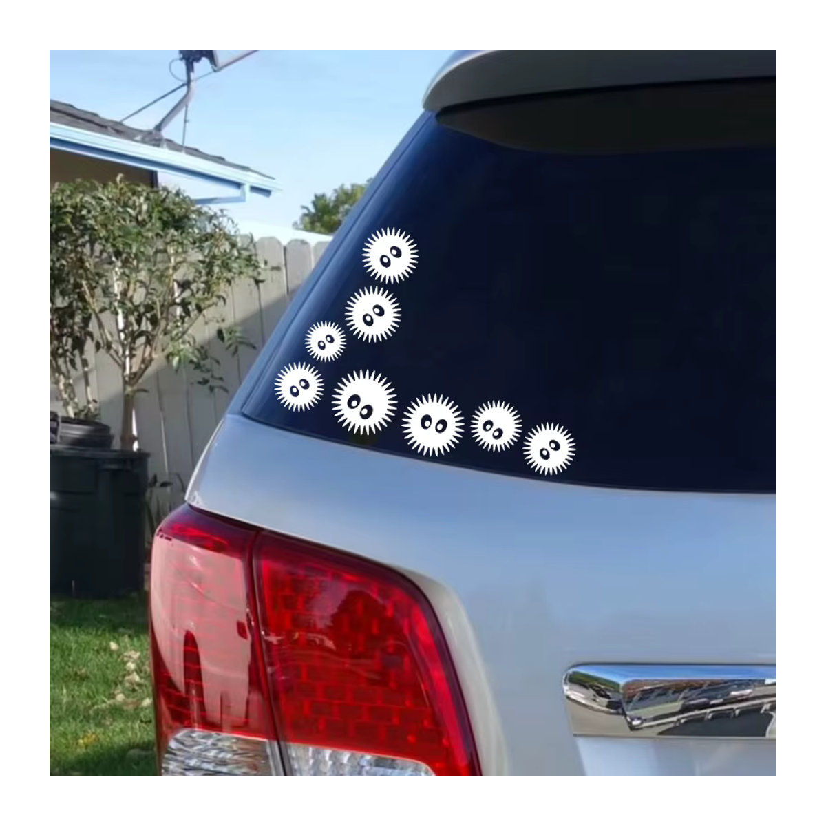 9er Set aooins Staub Ball Ruß Sprite Vinyl Aufkleber in Schwarz zur Dekoration von Auto, Laptop oder Kinderzimmer - Bild 2