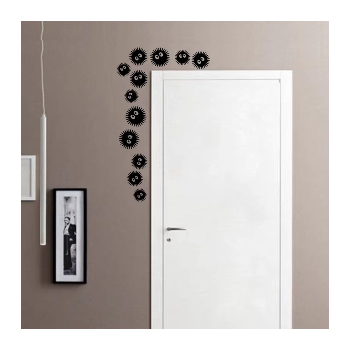 9er Set aooins Staub Ball Ruß Sprite Vinyl Aufkleber in Schwarz zur Dekoration von Auto, Laptop oder Kinderzimmer - Bild 3