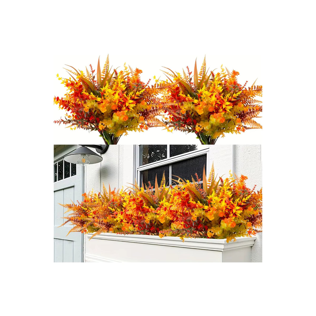 9er Set künstliche Herbstpflanzen in Mehrfarbig für Thanksgiving und Halloween Dekoration - Bild 6