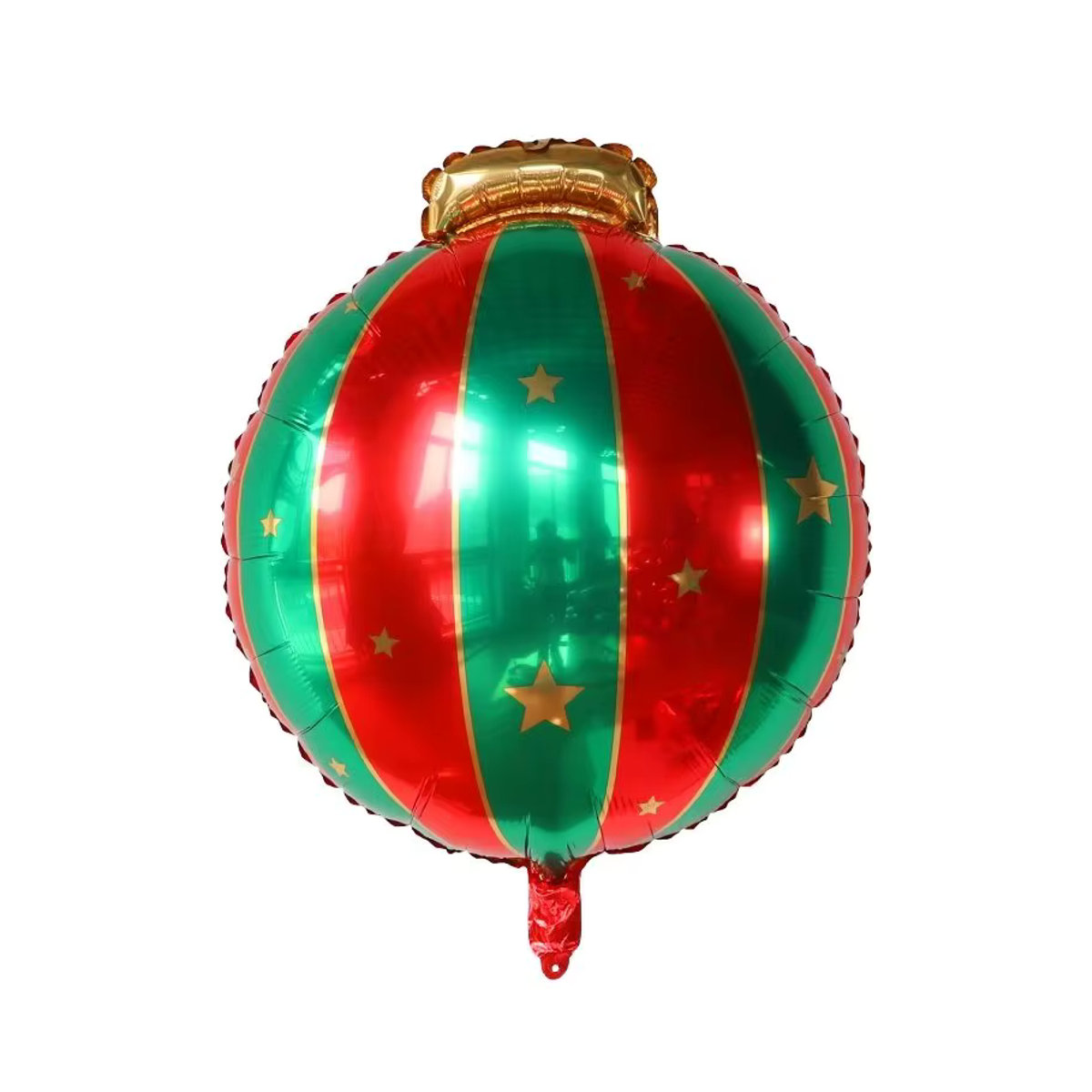 9er Set LQVYI Weihnachts Luftballons in Lutscher-Optik aus Aluminiumfolie, mehrfarbig und rund, hängende Partydekoration für Weihnachten und Neujahr - Bild 2