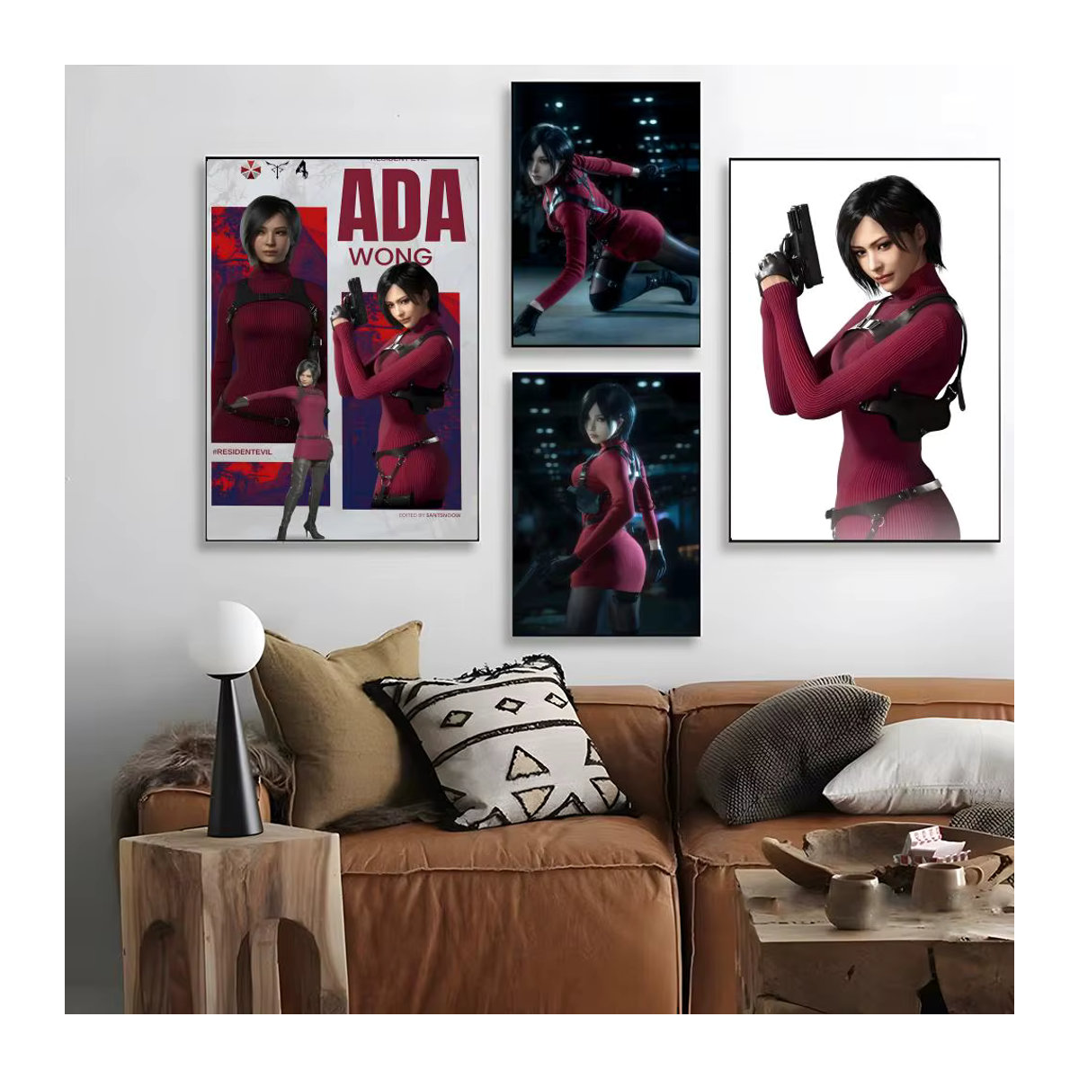 A-Ada W-Wong Poster, selbstklebender und wasserfester Kunstdruck als Wanddekoration, mehrfarbig und weiß, Rechteckig, B/H: 20 x 15 cm - Bild 2