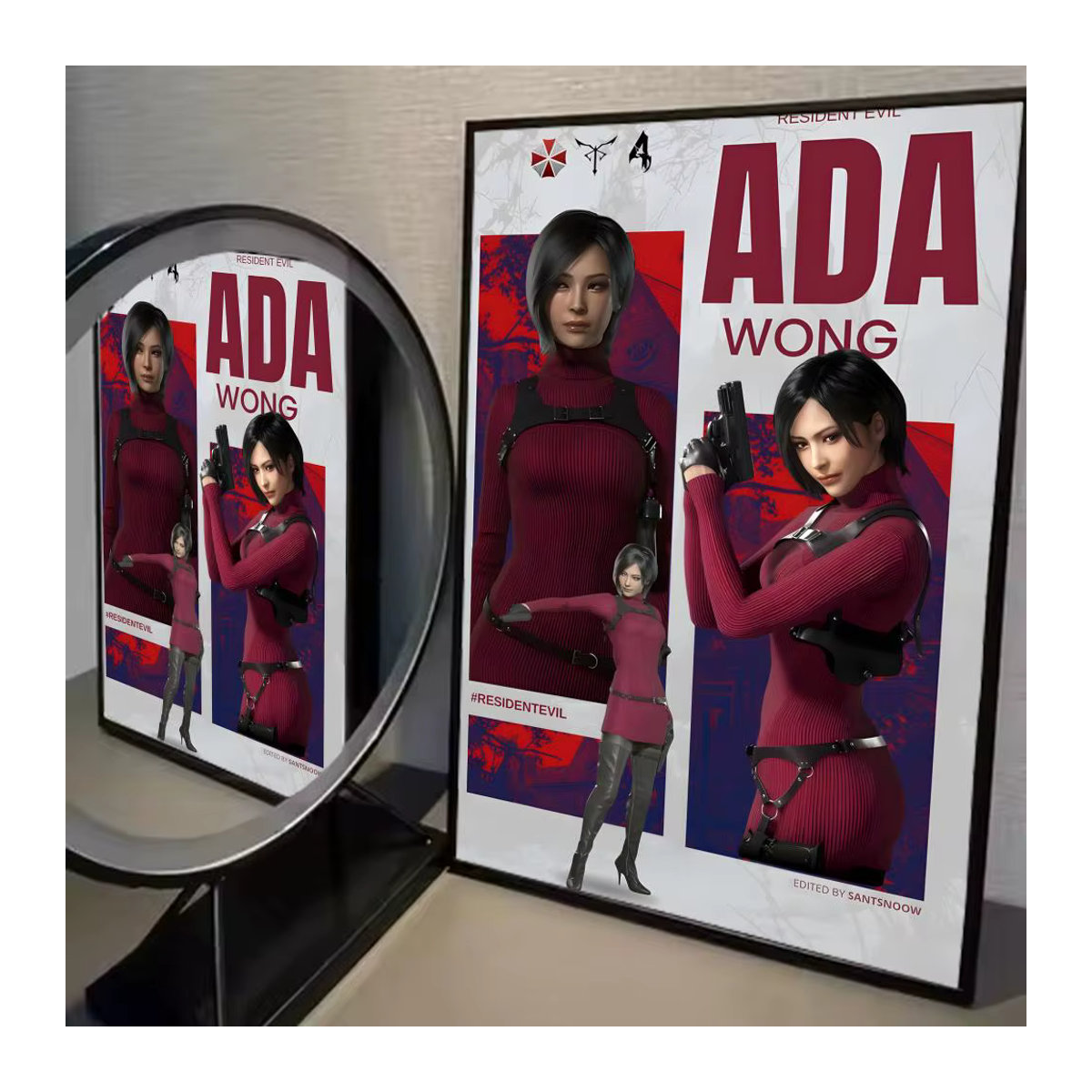 A-Ada W-Wong Poster, selbstklebender und wasserfester Kunstdruck als Wanddekoration, mehrfarbig und weiß, Rechteckig, B/H: 20 x 15 cm - Bild 4