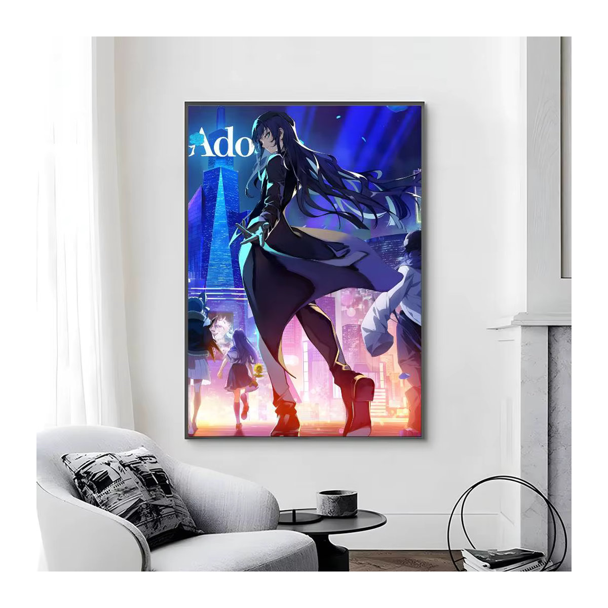 A-Ado V-Virtual Singer Leinwandgemälde Porträt in Mehrfarbig als Wanddekoration für dein Zuhause - Bild 4