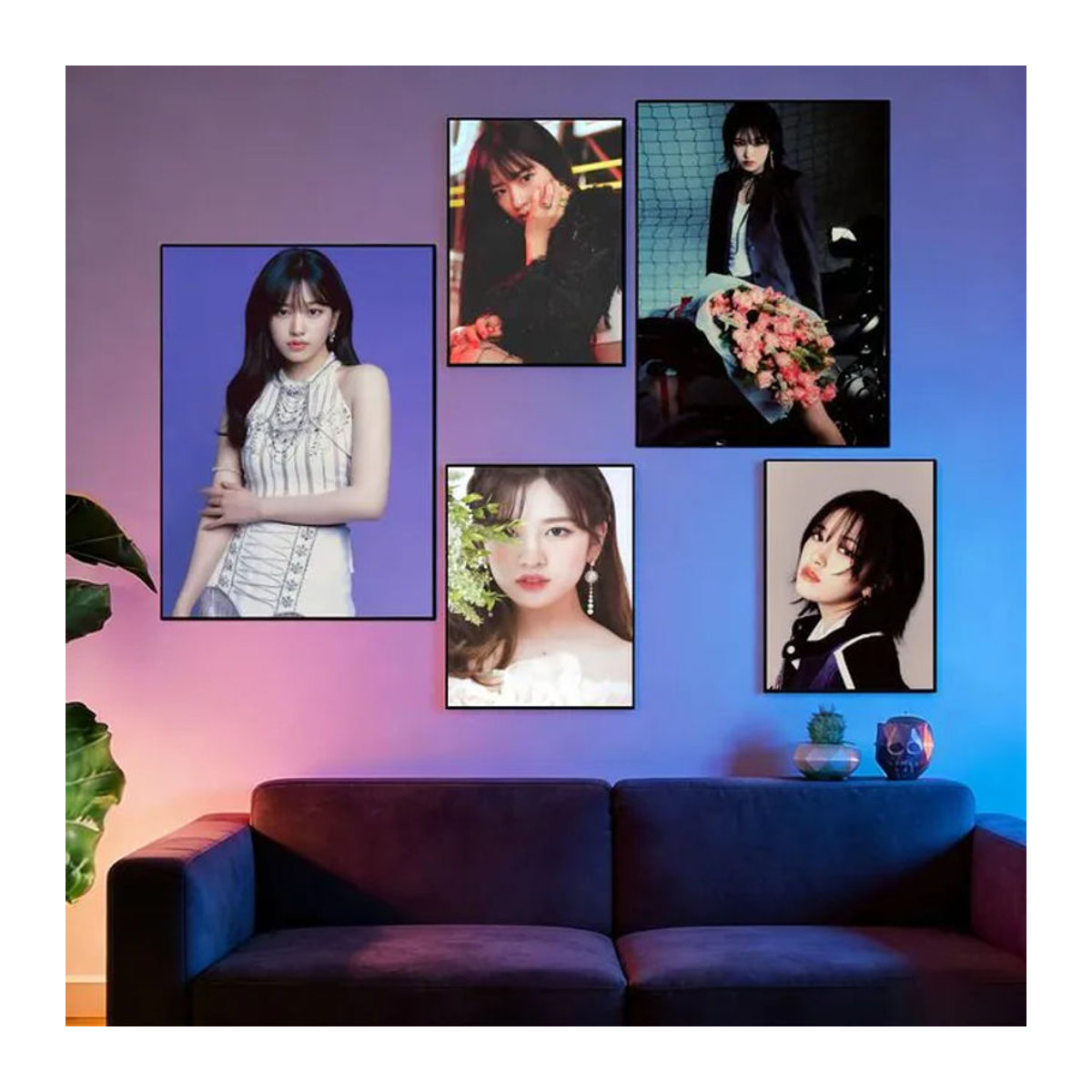 A-An Yujin Leinwand-Poster als Wandkunst für dein Wohnzimmer und Schlafzimmer, mehrfarbig und weiß, Hochformat, Porträt - Bild 1