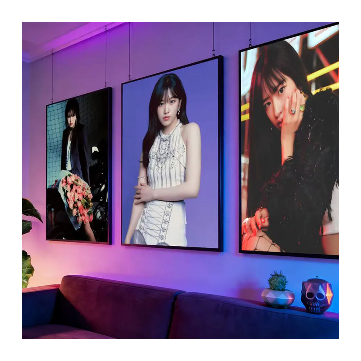 A-An Yujin Leinwand-Poster als Wandkunst für dein Wohnzimmer und Schlafzimmer, mehrfarbig und weiß, Hochformat, Porträt - Bild 3